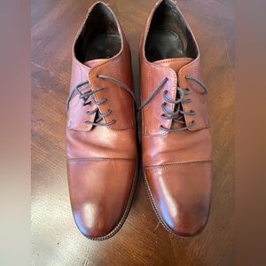 Cole Haan Men's Brown Leather Cap-Toe Dress Shoes